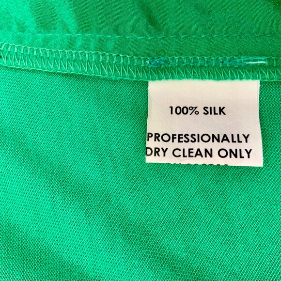 Antropologie YOANA BARASCHI Silk Sequined Emerald Green Top Sz S - Picture 10 of 16